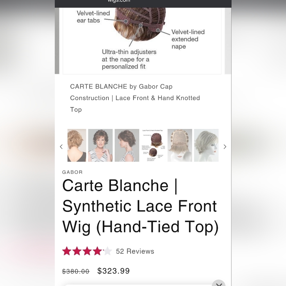 2 Wigs!! Carte Blanche And Incentive By Gabor Wigs! Both Color Sugared Charcoal! - Picture 3 of 16